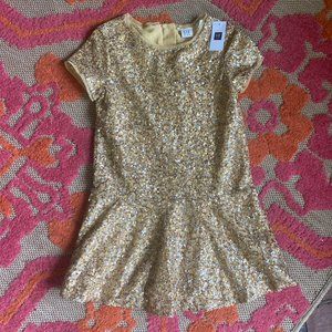 Gap Kids Size NWT S (6-7) Metallic Sequin Dress